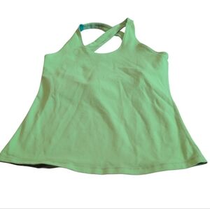 Lululemon Green Racerback Tank Top Built-In Bra Women’s Size 8 Yoga Athletic